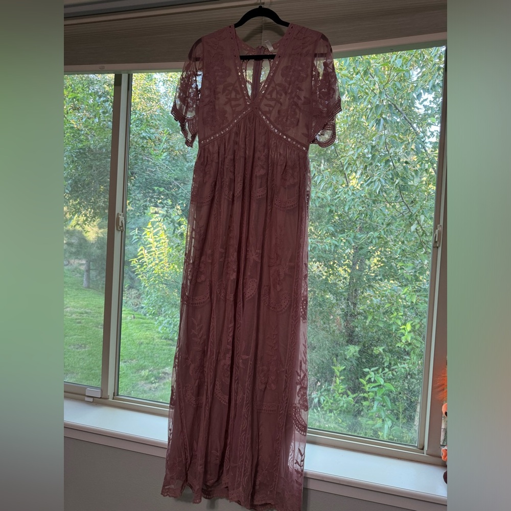 PINK BLUSH lace dress